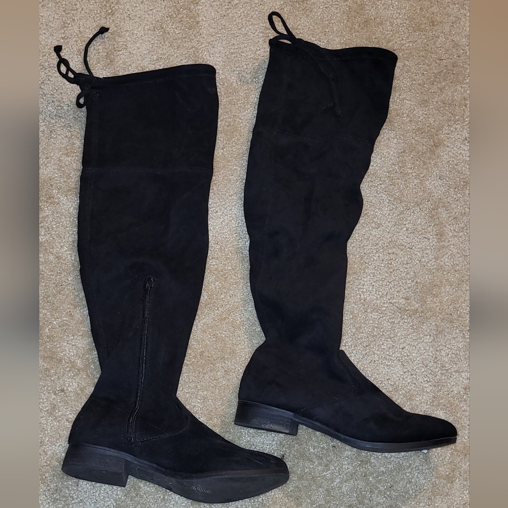 Black NOBO knee high boots.